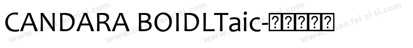 CANDARA BOIDLTaic字体转换